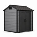 Abri de jardin en plastique gris foncé 200x150x210 cm