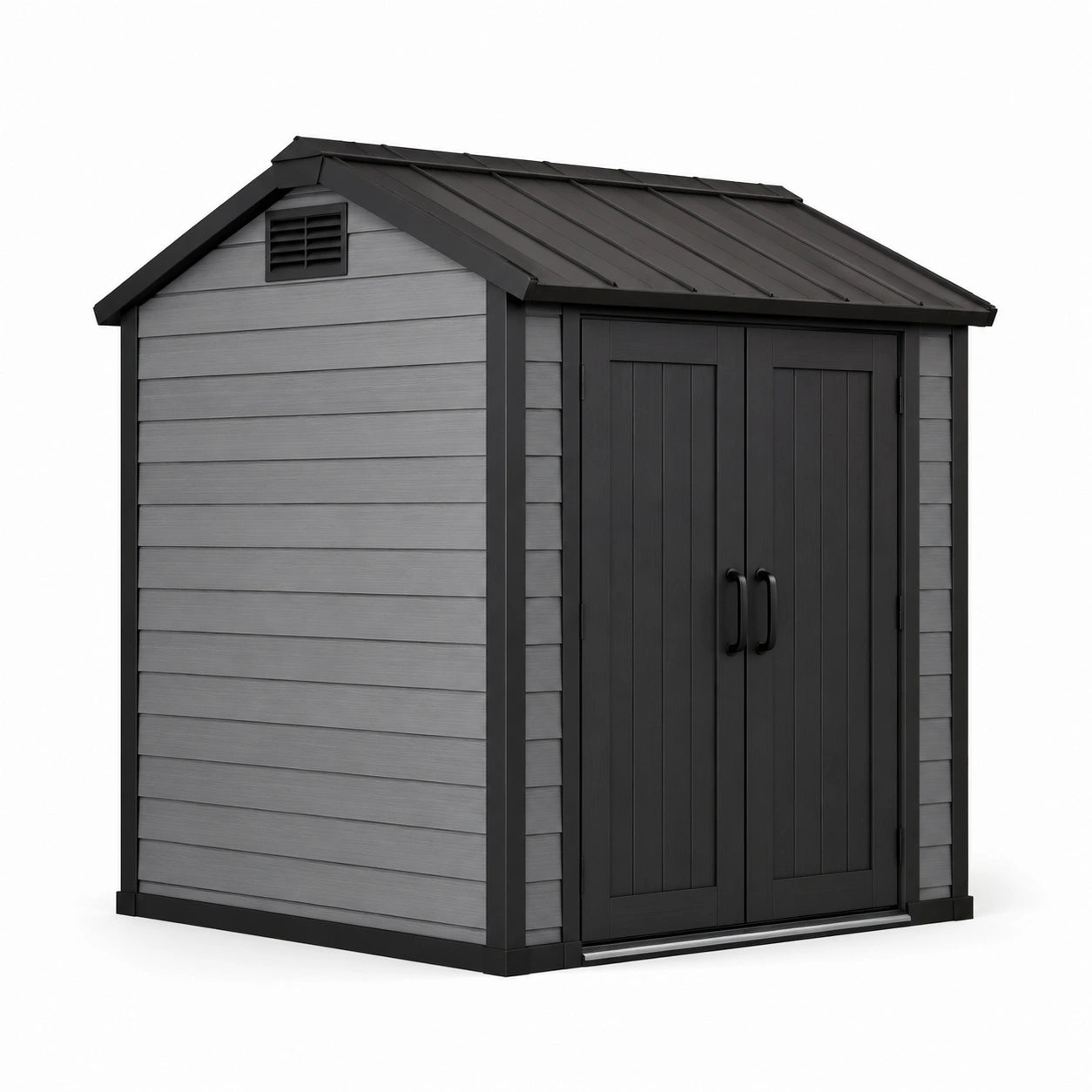 Abri de jardin en plastique gris foncé 200x150x210 cm