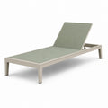 Chaise longue de jardin en aluminium textile vert