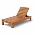 Chaise Longue en Bois de Teck Réglable Brun