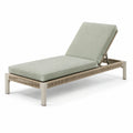 Chaise longue en aluminium et tissu polyester vert 200 cm